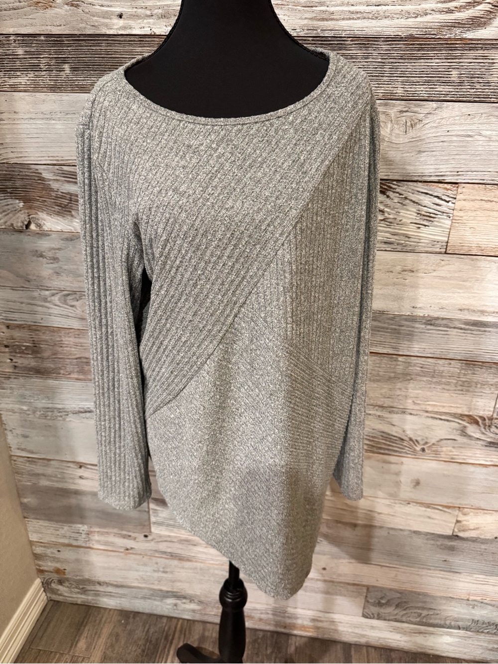 Apt. 9 Lightweight Gray Knit Sweater Top - XXL